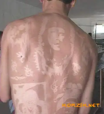 Тату от загара