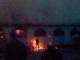 Пожар в Северске(фото с сотового)