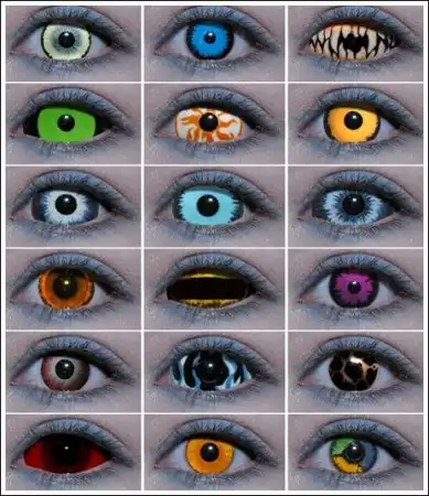 Самые необычные линзы для глаз.
