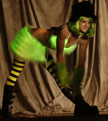 Светящаяся меховая одежда для вечеринок