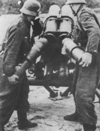 150-мм шестиствольный реактивный миномет Nb.W 41