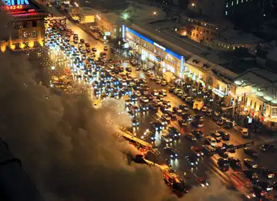 Пробки обжигают на Смоленской