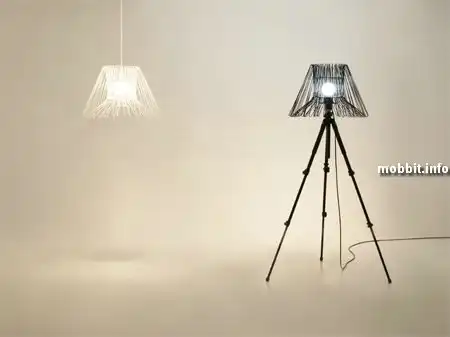 Торшеры для ламп из обыкновенных плечиков для одежды