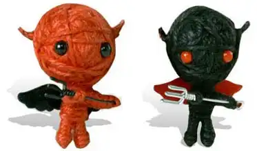 Человечки из шерстяных ниток