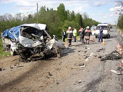 Лобовое столкновение.