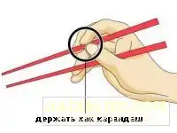 Как правильно кушать палочками...