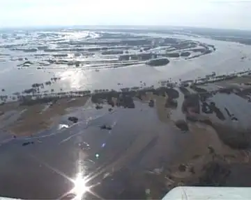 Половодье в Томской области с высоты птичьего полета