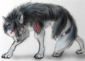 Рисованые волки