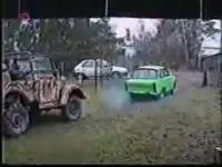 Тянул на буксире джип и развалился