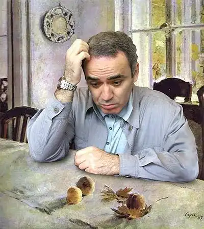 Каспаров задумался. Фотожаба