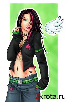 Девушки-неформалки в рисунках