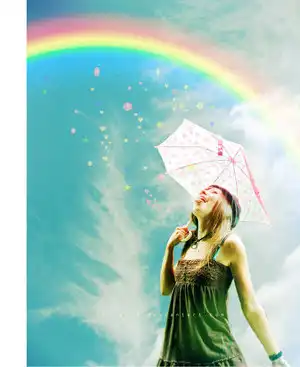 Нарисуй себе радугу :)