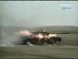 Уничтожение танка новым оружием