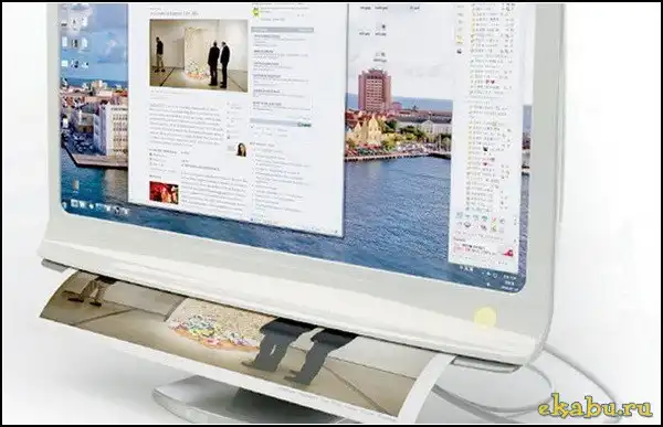 Принтер по соседству с монитором