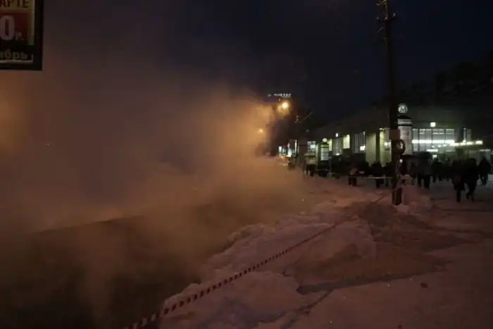 В Питере прорвало трубу