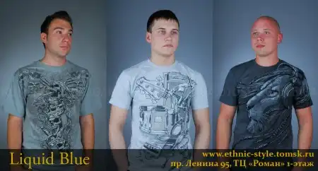 Большой выбор футболок Liquid blue на заказ!
