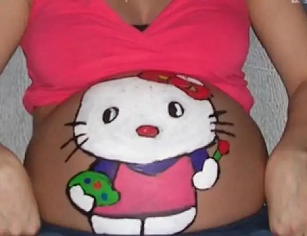 Рисунки на животах