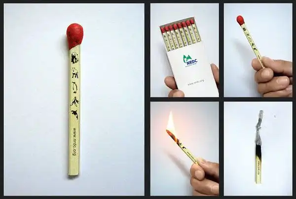 Реклама на спичках.