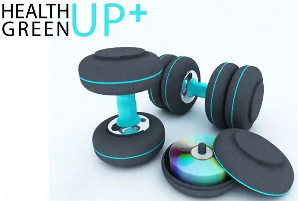 Женские гантели Health Green Up+ из старых компакт-дисков