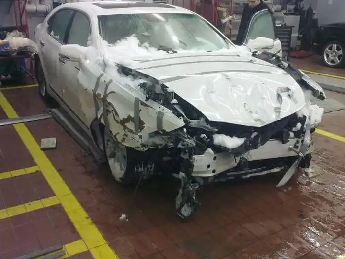 Фото разбитого об Ford и дерево LEXUS LS600HL Павла Дурова