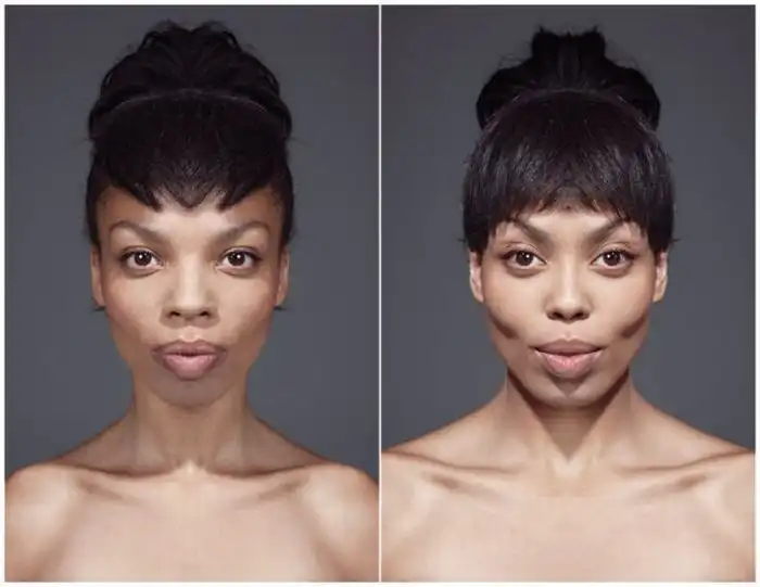 Соединение половины лица