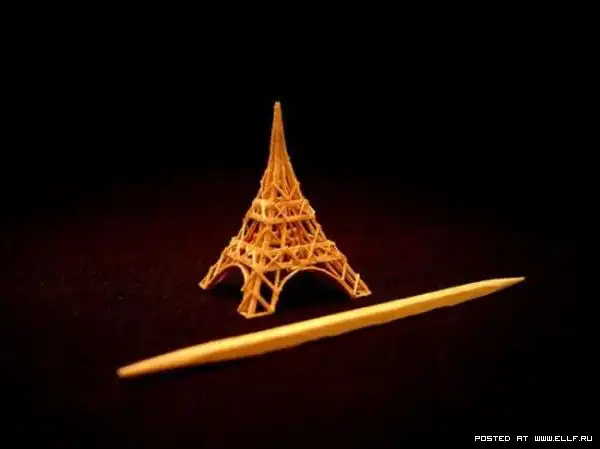 Впечатляющие скульптуры, сделанные из зубочистки