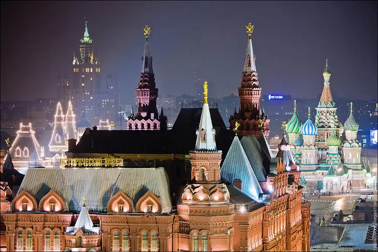 Красная площадь ночью