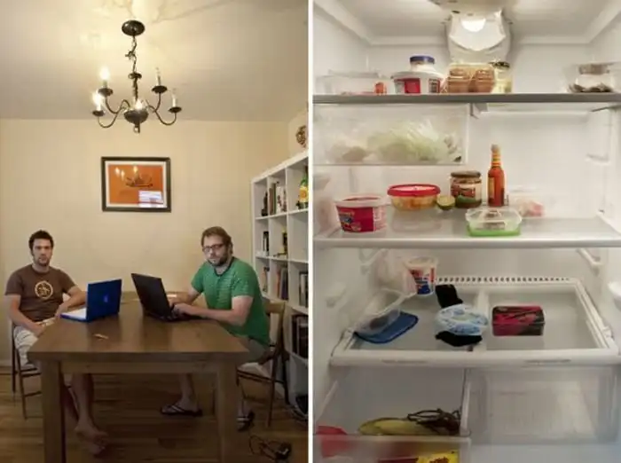 Содержимое холодильника людей