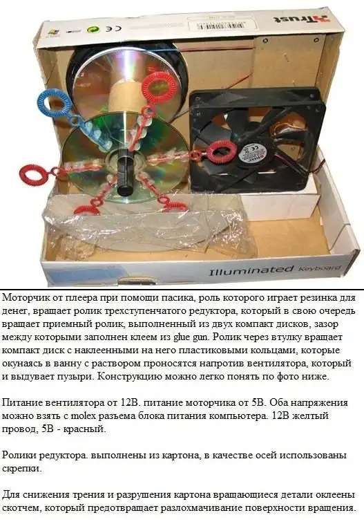 Автоматический пускатель мыльных пузырей