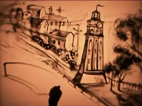 Песочная анимация к Евро 2012