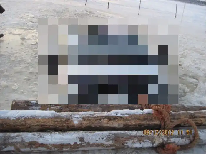 Неудачная ледовая переправа через реку