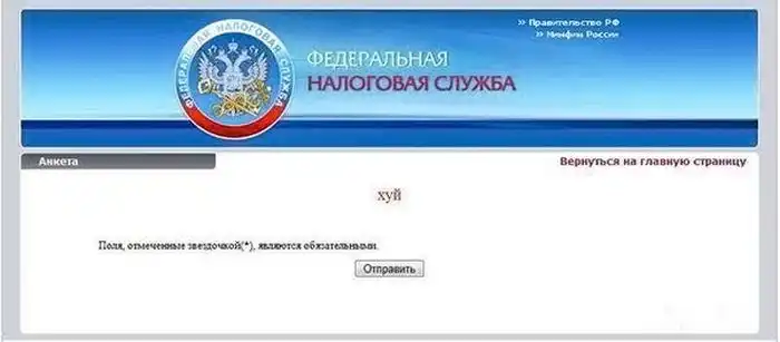 Надругательство над сайтом ФНС