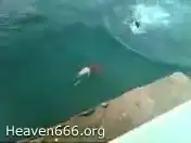 Человек-ракушка. Неудачный прыжок в воду...