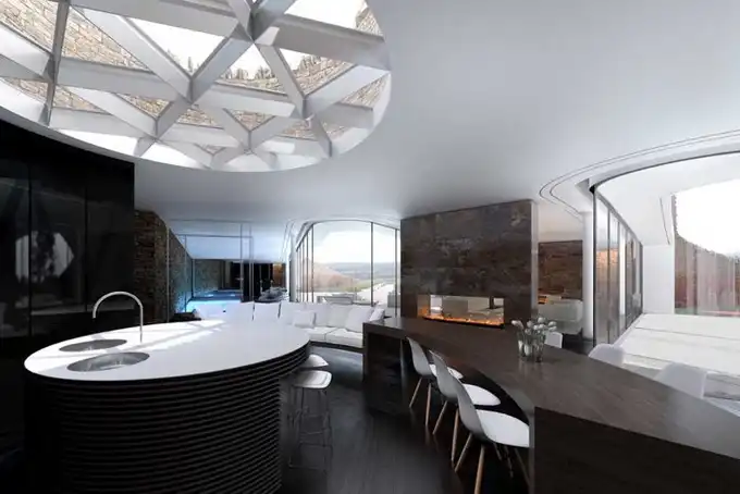 Подземный одноэтажный дом Bolton Eco House (6 фото)
