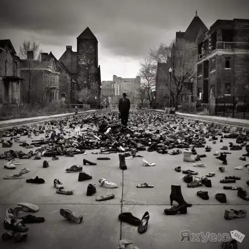 Жанровые ЧБ снимки.