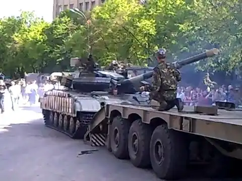 Заезд танка ....