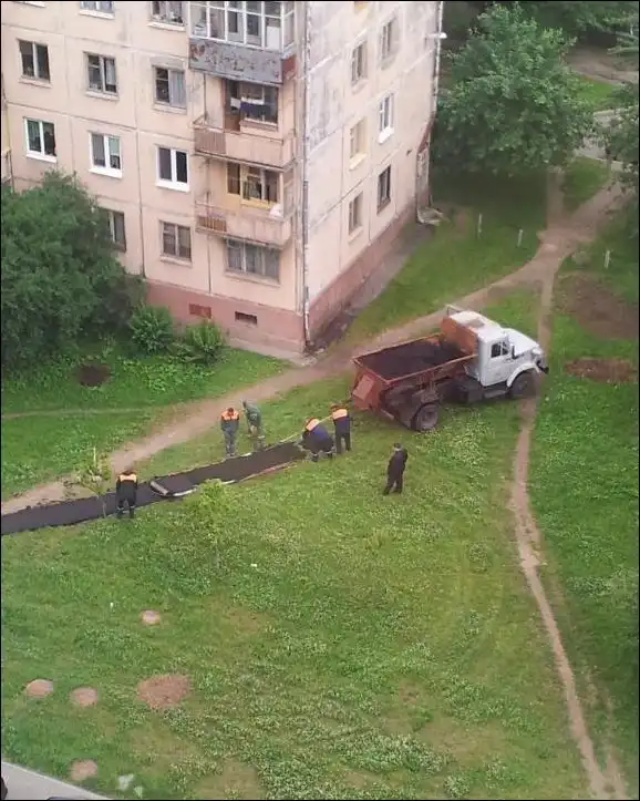 Укладка асфальта