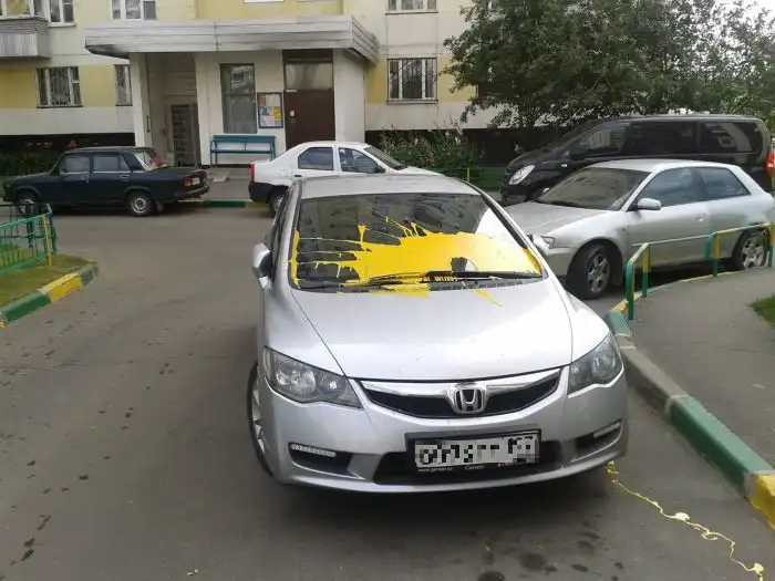 "Красочная" месть автовладельцу