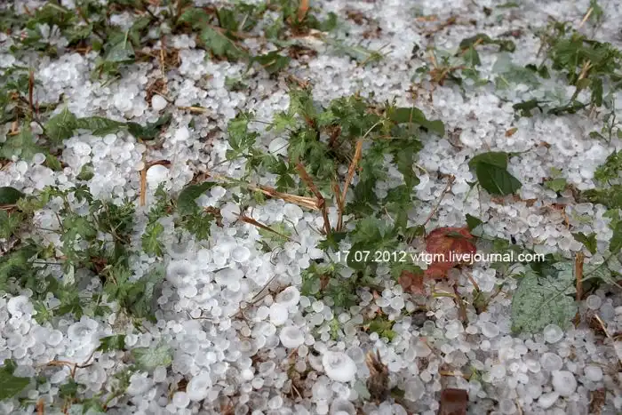 Неожиданный град в Екатеринбурге