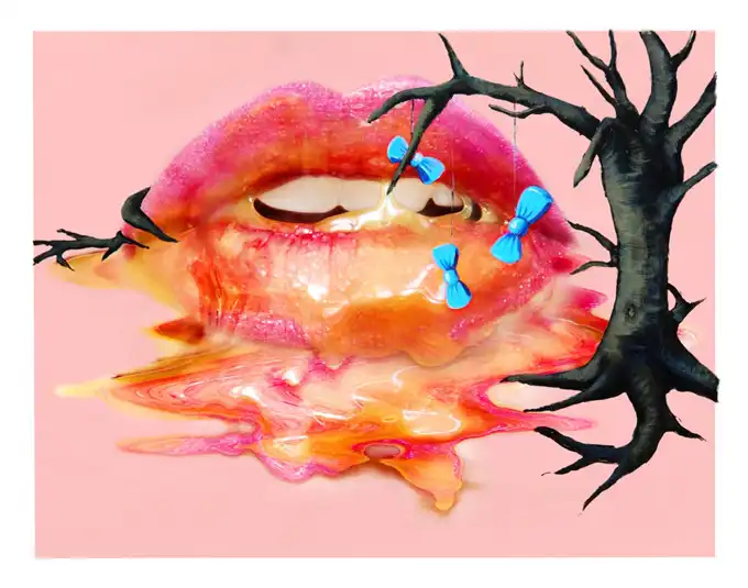 Приключения губ Кайлы (6 картинок)