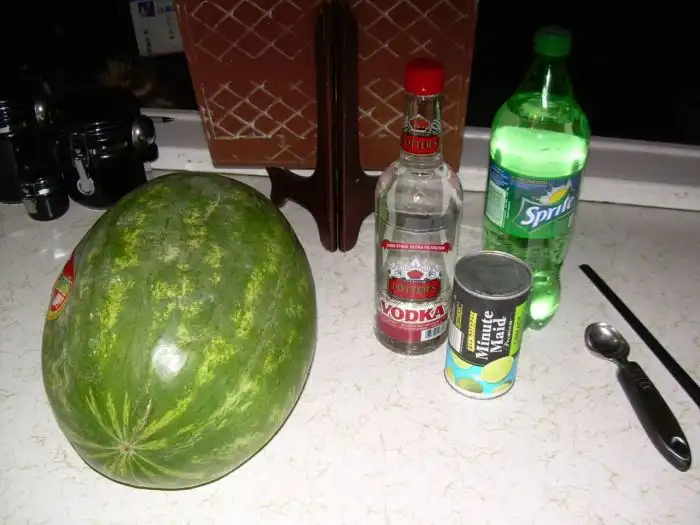 Летнее алкогольное лакомство - ледяной арбуз