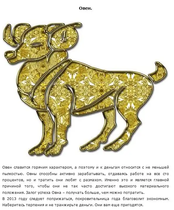 Финансовый гороскоп на 2013 год