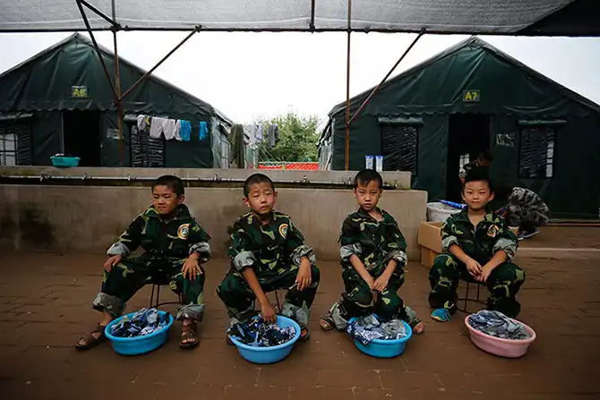 Детский учебный лагерь в Китае