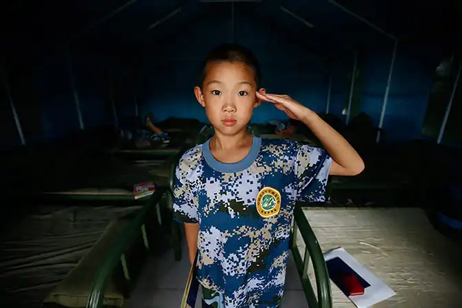 Детский учебный лагерь в Китае