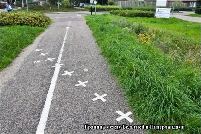 На границе разных стран мира