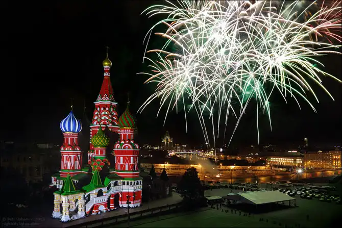 Виды со Спасской башни Московского Кремля