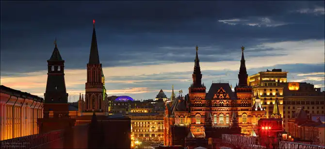 Виды со Спасской башни Московского Кремля