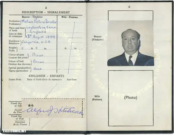 Паспорта знаменитостей