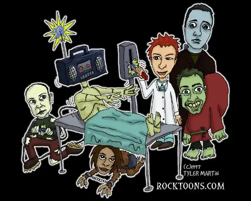 Карикатуры на зарубежные рок-группы и рок-исполнителей от rocktoons.com (#2)