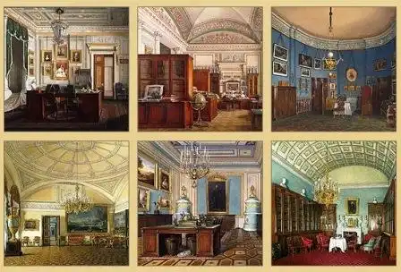 Зимний дворец и малый Эрмитаж в акварелях Э.П.Гау